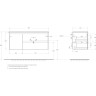База под раковину подвесная BELBAGNO KRAFT-1200-2C-1A-SO-CG-R с двумя выкатными ящиками и одной распашной дверцей, правосторонняя, Cemento Grigio, 1200x460x500