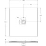 Душевой поддон из литьевого мрамора 90x90 см BELBAGNO TRAY-MR-UNO-A-90-35-W-CR