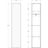 Пенал BELBAGNO UNO UNO-1600-1A-SC-СO подвесной L/R, бежевый матовый UNO-1600-1A-SC-CO
